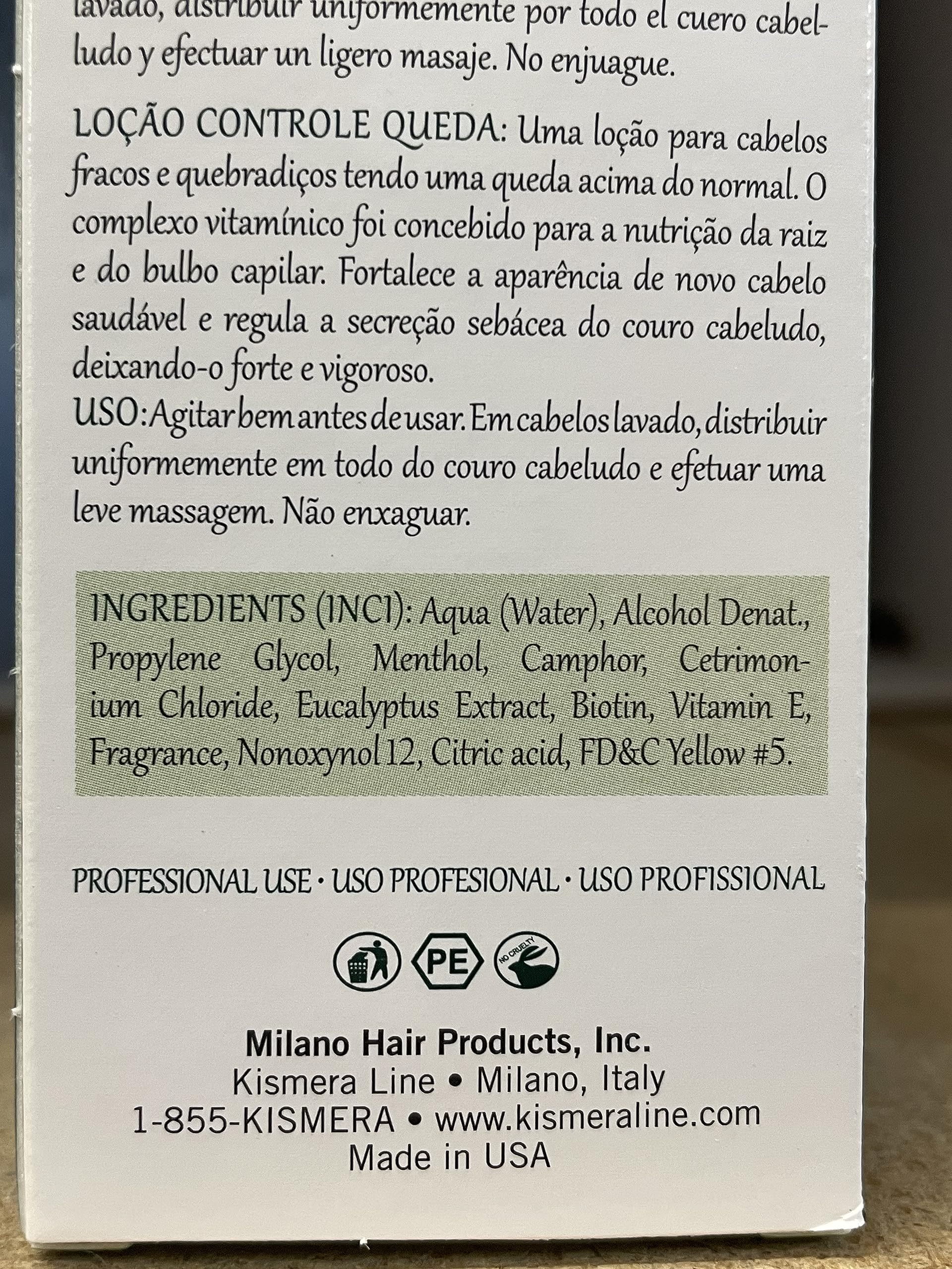 Kismera Line Hair Loss Control Lotion 4oz Set of 2 (w/ Roll-on Body Oil)